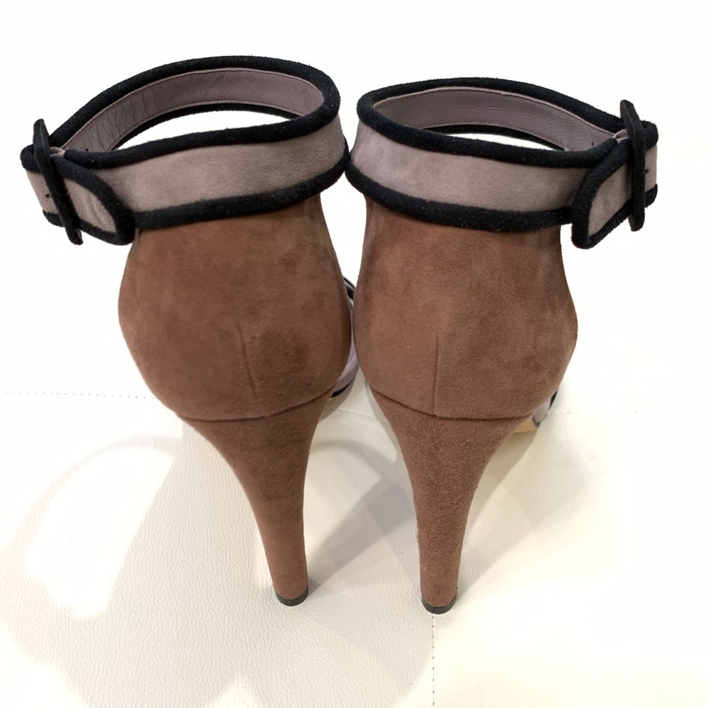 GUCCI Two-Tone Suede Heels Sz 40.5 - Picture 4 of 5